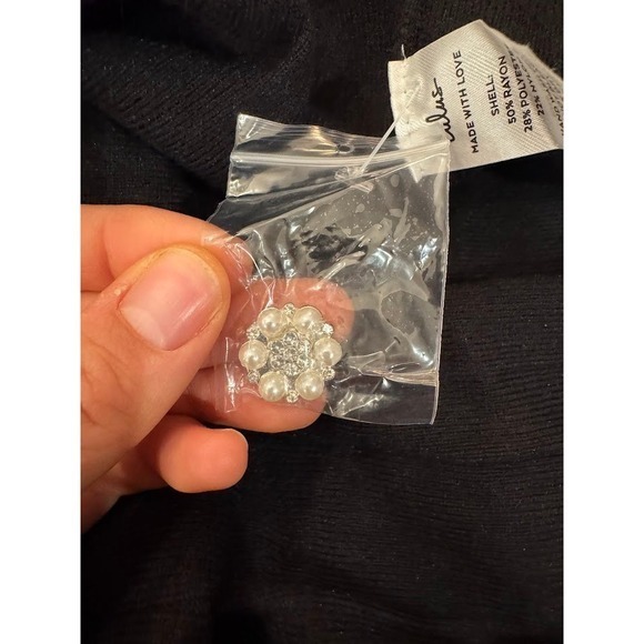 Lulus Black Ribbed Knit Button Front Pleated Skirt‎ Dress Size M - Picture 12 of 15